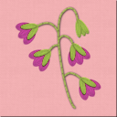 download Embroidered Flower clipart image with 315 hue color
