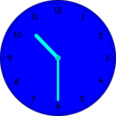 download Clock clipart image with 180 hue color