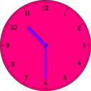 download Clock clipart image with 270 hue color