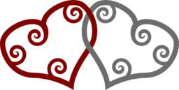 Red Silver Maori Hearts Interlinked