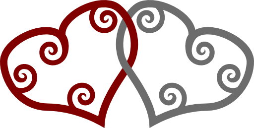 Red Silver Maori Hearts Interlinked
