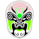 download Chinese Theater Masks clipart image with 90 hue color