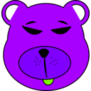 download Blue Bear clipart image with 90 hue color