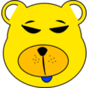 download Blue Bear clipart image with 225 hue color