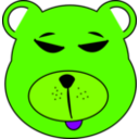 download Blue Bear clipart image with 270 hue color