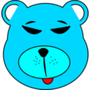 download Blue Bear clipart image with 0 hue color
