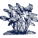 download Tropical Plants clipart image with 90 hue color