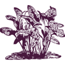 download Tropical Plants clipart image with 180 hue color