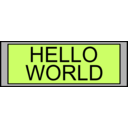 Digital Display With Hello World Text