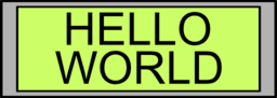 Digital Display With Hello World Text