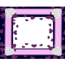 Pink Purple Heart Frame