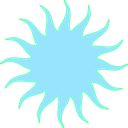 download Sun clipart image with 135 hue color