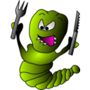download Caterpillar clipart image with 315 hue color
