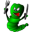 download Caterpillar clipart image with 0 hue color