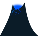 download Simple Volcano clipart image with 180 hue color