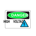 download Danger High Voltage Alt 1 clipart image with 135 hue color