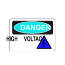 download Danger High Voltage Alt 1 clipart image with 180 hue color