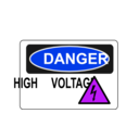 download Danger High Voltage Alt 1 clipart image with 225 hue color