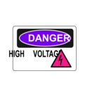 download Danger High Voltage Alt 1 clipart image with 270 hue color