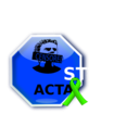 download Stop Acta With Blue Ribbon clipart image with 225 hue color