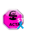 download Stop Acta With Blue Ribbon clipart image with 315 hue color