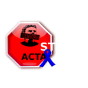 download Stop Acta With Blue Ribbon clipart image with 0 hue color