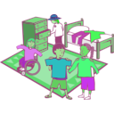 download Getting Dressed clipart image with 90 hue color