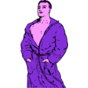 download Man In Bathrobe clipart image with 270 hue color