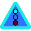 download Traffic Lights Ahead Sign clipart image with 180 hue color