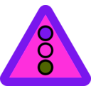 download Traffic Lights Ahead Sign clipart image with 270 hue color