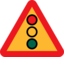 Traffic Lights Ahead Sign