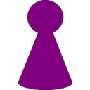 download Ludo Piece Plum Purple clipart image with 0 hue color