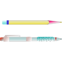 download Pencil And Pen clipart image with 180 hue color