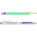 download Pencil And Pen clipart image with 270 hue color