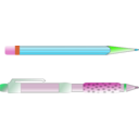 download Pencil And Pen clipart image with 315 hue color