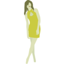 download Girl In Simple Dress clipart image with 45 hue color