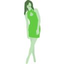 download Girl In Simple Dress clipart image with 90 hue color