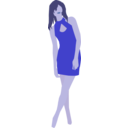download Girl In Simple Dress clipart image with 225 hue color