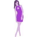 download Girl In Simple Dress clipart image with 270 hue color