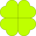 download Four Leaf Clover clipart image with 315 hue color