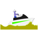download Leisure Boat Sketched clipart image with 225 hue color