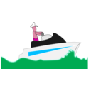 download Leisure Boat Sketched clipart image with 315 hue color