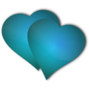 download Herzen clipart image with 180 hue color