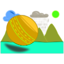 download Sphere In Scenery clipart image with 45 hue color