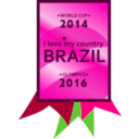 download Brazil 2014 2016 Medal clipart image with 270 hue color