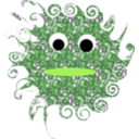 download Curly Monster clipart image with 90 hue color