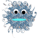 download Curly Monster clipart image with 180 hue color