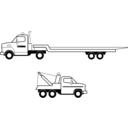 download Deux Camions Noirs clipart image with 315 hue color