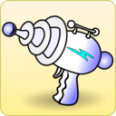 download Minimalistic Ray Gun clipart image with 180 hue color
