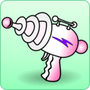 download Minimalistic Ray Gun clipart image with 270 hue color